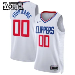 Nike LA Clippers Trikot Personalisiert Association Edition Swingman Weiß Für Kinder