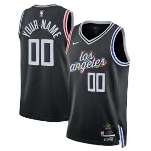 Nike LA Clippers Trikot Personalisiert City Edition 22/23 Swingman Schwarz Für Herren