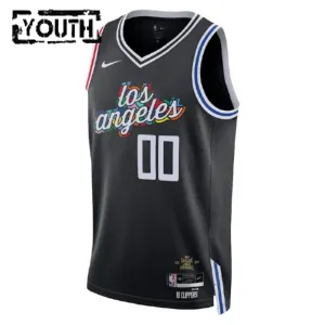 Nike LA Clippers Trikot Personalisiert City Edition 22/23 Swingman Schwarz Für Kinder