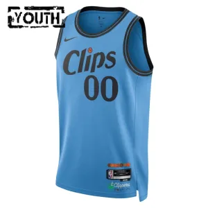 Nike LA Clippers Trikot Personalisiert City Edition 24/25 Swingman Blau Für Kinder