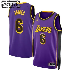 Jordan Los Angeles Lakers Lebron James 6 Trikot Statement Edition Swingman Lila Für Kinder