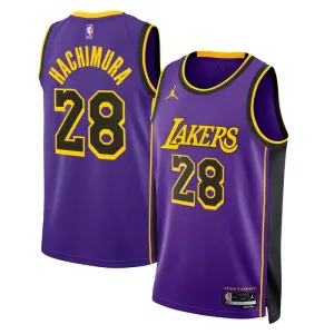 Jordan Los Angeles Lakers Rui Hachimura 28 Trikot Statement Edition Swingman Lila Für Herren
