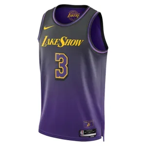 Nike Los Angeles Lakers Anthony Davis Trikot City Edition 24/25 Swingman Lila Für Herren