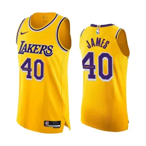 Nike Los Angeles Lakers Lebron James 40k Points Trikot Icon Edition Swingman Gelb Für Herren