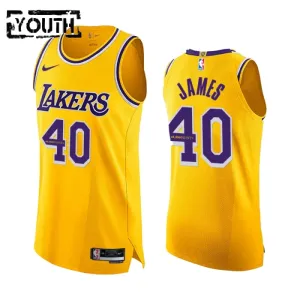 Nike Los Angeles Lakers Lebron James 40k Points Trikot Icon Edition Swingman Gelb Für Kinder