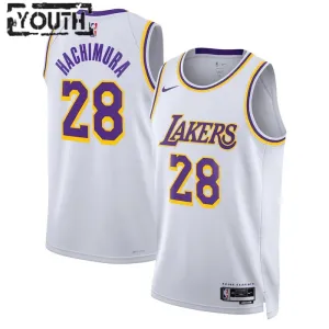 Nike Los Angeles Lakers Rui Hachimura 28 Trikot Association Edition Swingman Weiß Für Kinder