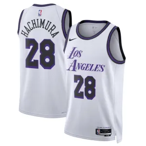 Nike Los Angeles Lakers Rui Hachimura 28 Trikot City Edition 22/23 Swingman Weiß Für Herren