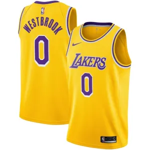 Nike Los Angeles Lakers Russell Westbrook 0 Trikot Icon Edition Swingman Gold Für Herren
