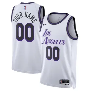 Nike Los Angeles Lakers Trikot Personalisiert City Edition 22/23 Swingman Weiß Für Herren