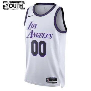 Nike Los Angeles Lakers Trikot Personalisiert City Edition 22/23 Swingman Weiß Für Kinder