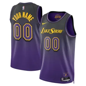 Nike Los Angeles Lakers Trikot Personalisiert City Edition 24/25 Swingman Lila Für Herren