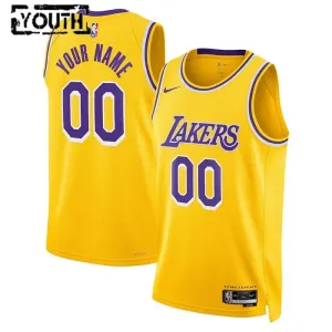 Nike Los Angeles Lakers Trikot Personalisiert Icon Edition Swingman Gelb Für Kinder