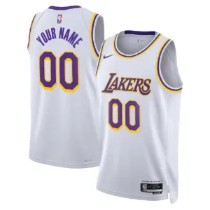 Nike Los Angeles Lakers Trikot Personalisiert Icon Edition Swingman Weiß Für Herren