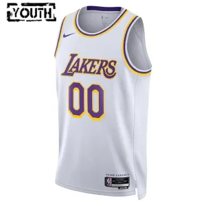 Nike Los Angeles Lakers Trikot Personalisiert Icon Edition Swingman Weiß Für Kinder
