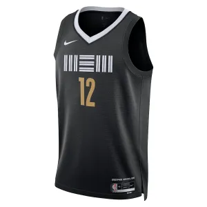 Nike Memphis Grizzlies Ja Morant Trikot City Edition 23/24 Swingman Schwarz Für Herren