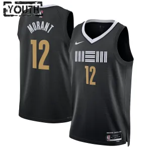 Nike Memphis Grizzlies Ja Morant Trikot City Edition 23/24 Swingman Schwarz Für Kinder