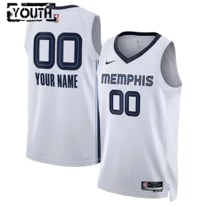 Nike Memphis Grizzlies Trikot Personalisiert Association Edition Swingman Weiß Für Kinder