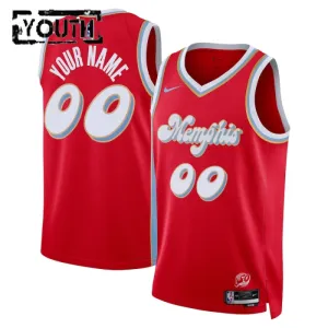 Nike Memphis Grizzlies Trikot Personalisiert City Edition 24/25 Swingman Rot Für Kinder