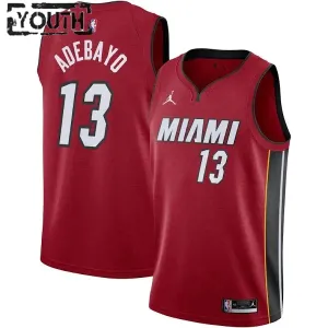 Jordan Miami Heat Bam Adebayo 13 Trikot Icon Edition Swingman Rot Für Kinder