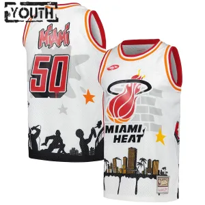 Miami Heat Mitchell Ness x Tats Cru Edition Trikot Hardwood Classics 23/24 Swingman Weiß Für Kinder