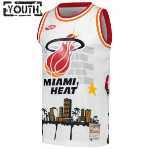 Miami Heat Mitchell Ness x Tats Cru Edition Trikot Hardwood Classics 23/24 Swingman Weiß Für Kinder