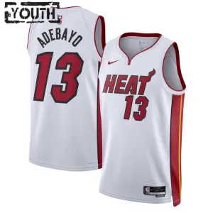 Nike Miami Heat Bam Adebayo 13 Trikot Association Edition Swingman Weiß Für Kinder