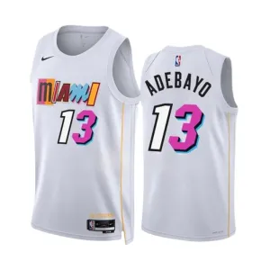 Nike Miami Heat Bam Adebayo 13 Trikot City Edition 22/23 Swingman Weiß Für Herren
