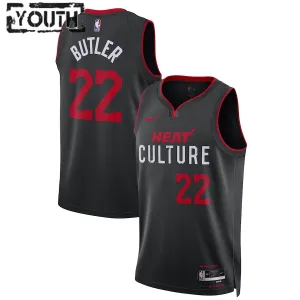 Nike Miami Heat Jimmy Butler Trikot City Edition 23/24 Swingman Schwarz Für Kinder
