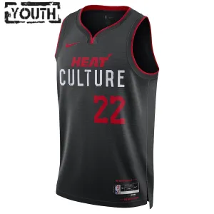 Nike Miami Heat Jimmy Butler Trikot City Edition 23/24 Swingman Schwarz Für Kinder