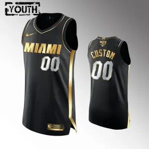 Nike Miami Heat Limited Golden Edition Trikot Personalisiert Swingman Schwarz Für Kinder