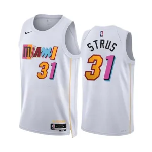 Nike Miami Heat Max Strus 31 Trikot City Edition 22/23 Swingman Weiß Für Herren