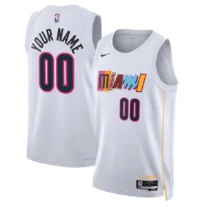 Nike Miami Heat Trikot Personalisiert City Edition 22/23 Swingman Weiß Für Herren