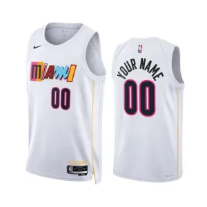 Nike Miami Heat Trikot Personalisiert City Edition 22/23 Swingman Weiß Für Herren