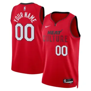 Nike Miami Heat Trikot Personalisiert City Edition 24/25 Swingman Rot Für Herren