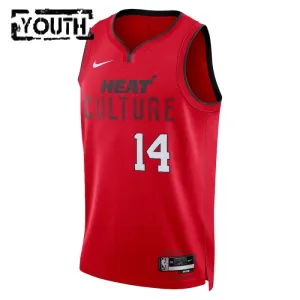 Nike Miami Heat Tyler Herro Trikot City Edition 24/25 Swingman Rot Für Kinder
