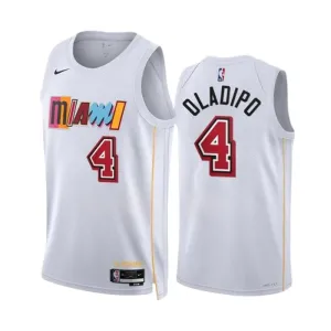 Nike Miami Heat Victor Oladipo 4 Trikot City Edition 22/23 Swingman Weiß Für Herren