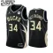 Jordan Milwaukee Bucks Giannis Antetokounmpo 34 Trikot Statement Edition Swingman Schwarz Für Kinder