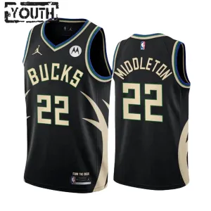 Jordan Milwaukee Bucks Khris Middleton 22 Trikot Statement Edition Swingman Schwarz Für Kinder Jordan Milwaukee Bucks Khris Middleton 22 Trikot Statement Edition Swingman Schwarz Für Kinder