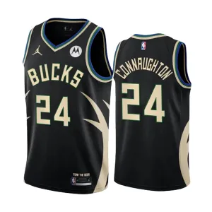 Jordan Milwaukee Bucks Pat Connaughton 24 Trikot Statement Edition Swingman Schwarz Für Herren Jordan Milwaukee Bucks Pat Connaughton 24 Trikot Statement Edition Swingman Schwarz Für Herren