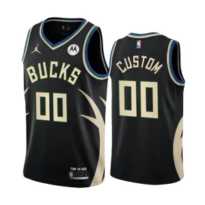Jordan Milwaukee Bucks Trikot Personalisiert Statement Edition Swingman Schwarz Für Herren Jordan Milwaukee Bucks Trikot Personalisiert Statement Edition Swingman Schwarz Für Herren