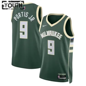 Nike Milwaukee Bucks Bobby Portis JR 9 Trikot Icon Edition Swingman Grün Für Kinder