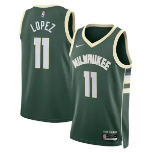 Nike Milwaukee Bucks Brook Lopez 11 Trikot Icon Edition Swingman Grün Für Herren