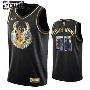 Nike Milwaukee Bucks Diamond Edition Trikot Personalisiert Swingman Schwarz Für Kinder