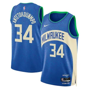Nike Milwaukee Bucks Giannis Antetokounmpo Trikot City Edition 23/24 Swingman Royal Für Herren