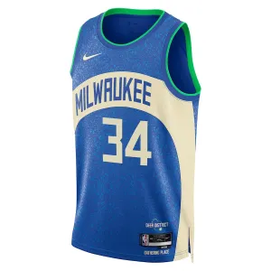 Nike Milwaukee Bucks Giannis Antetokounmpo Trikot City Edition 23/24 Swingman Royal Für Herren