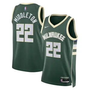 Nike Milwaukee Bucks Khris Middleton 22 Trikot Icon Edition Swingman Grün Für Herren