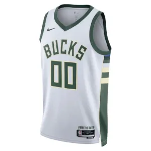 Nike Milwaukee Bucks Trikot Personalisiert Association Edition Swingman Weiß Für Herren