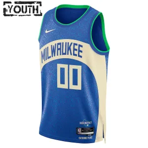 Nike Milwaukee Bucks Trikot Personalisiert City Edition 23/24 Swingman Für Kinder