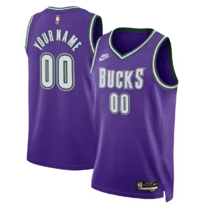 Nike Milwaukee Bucks Trikot Personalisiert Classic Edition 22/23 Swingman Lila Für Herren