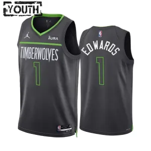 Jordan Minnesota Timberwolves Anthony Edwards 1 Trikot Statement Edition Swingman Für Kinder